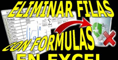 Eliminar Filas en Excel Con Formula