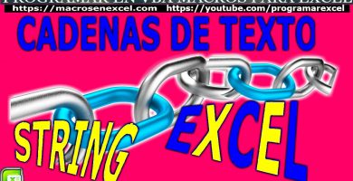 Cadena Texto String Excel VBA