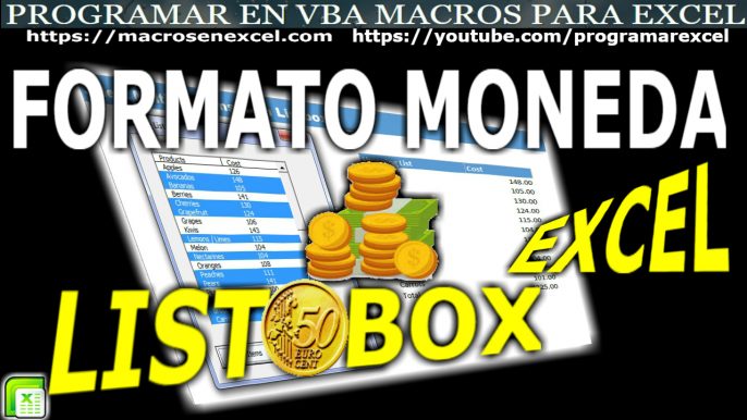 Formato Moneda Numero Listbox Excel VBA