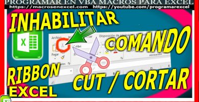 Inhabilitar comando Cortar - CUT - Modificar Ribbon de Excel