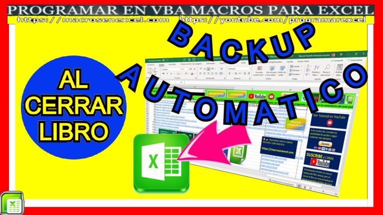 597 ️ Como Crear BACKUP 🔥 AUTOMATICO al CERRAR ARCHIVO de Excel con VBA