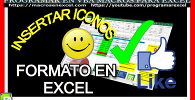Inserta Iconos en Excel automaticamnete formato